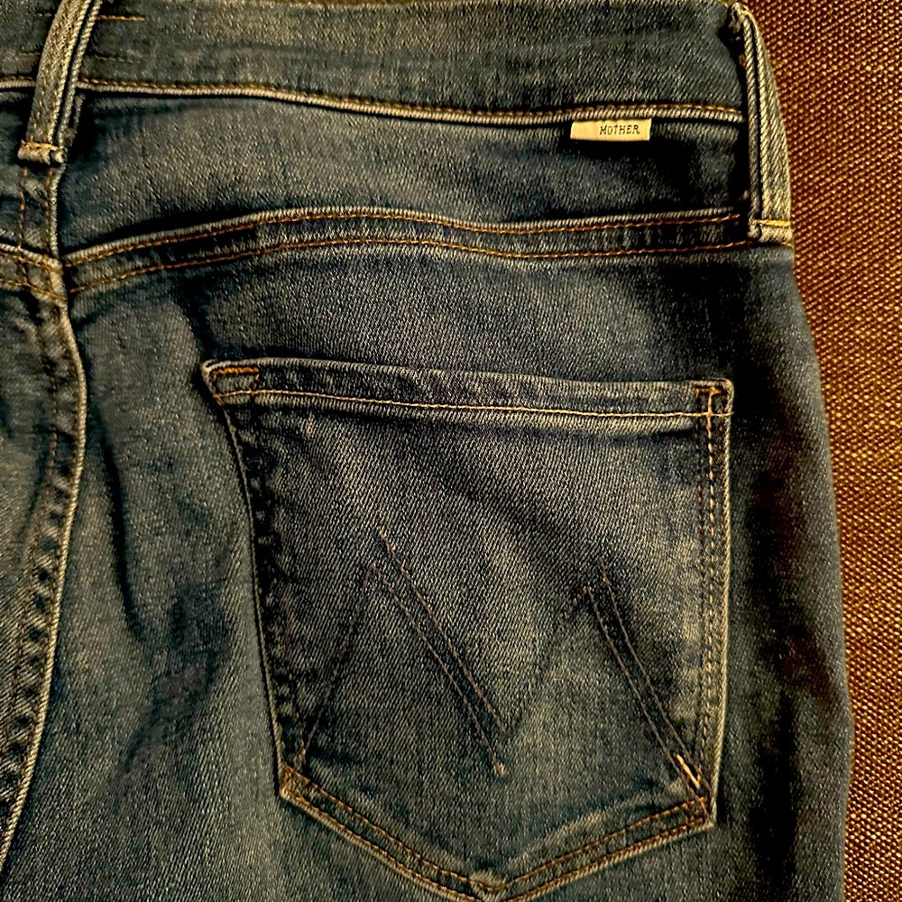 Mother Dark Blue Denim Rider skimp